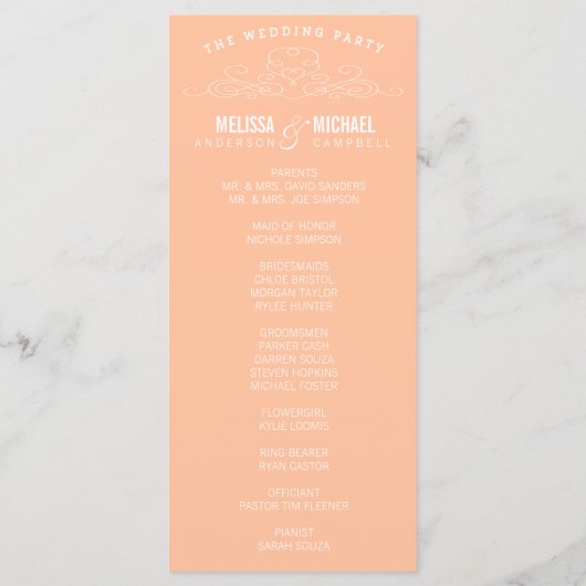 VINTAGE ELEGANZ | WEDDING-PROGRAMM PROGRAMM (Rückseite)