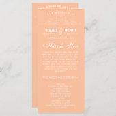 VINTAGE ELEGANZ | WEDDING-PROGRAMM PROGRAMM (Vorne/Hinten)