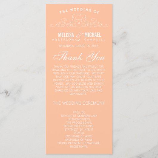 VINTAGE ELEGANZ | WEDDING-PROGRAMM PROGRAMM (Vorderseite)