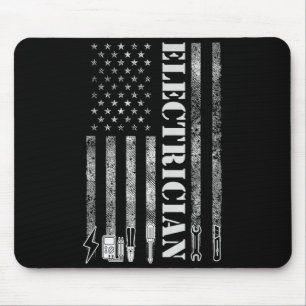 Vintage-Elektriker Nge USA-Flagge Grafik Mousepad