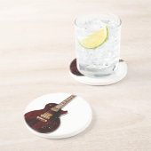 Vintage elektrische Gitarre Sandstein Untersetzer (Seite)