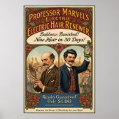 Vintage elektrische Haarerneuerung Tonic-Werbung Poster (Vorne)