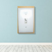 "Vintage elektrische" Lichtschalterwand Art Leinwanddruck (Insitu (Holzboden))