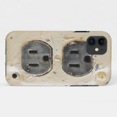 Vintage elektrische Steckdose Case-Mate iPhone Hülle (Rückseite (Horizontal))