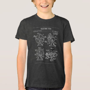 Vintage-Elektrolüfter-Patent-Blueprint Tri-Blend Shirt