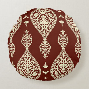 Vintage Elemente auf dunklem Hintergrund Rundes Kissen