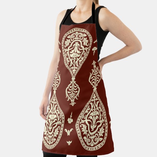 Vintage Elemente auf dunklem Hintergrund Schürze (InSitu)