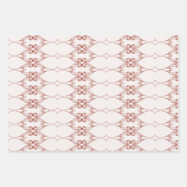 Vintage Elemente der Weihnachtszeit Geschenkpapier Set