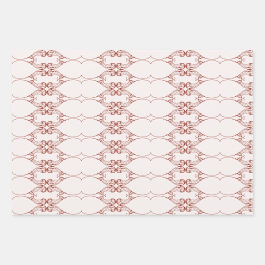 Vintage Elemente der Weihnachtszeit Geschenkpapier Set (Vorderseite)