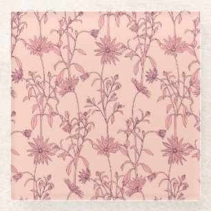 Vintage Elemente, nahtloser Hintergrund. Glasuntersetzer