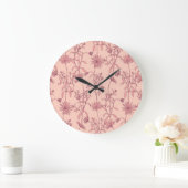Vintage Elemente, nahtloser Hintergrund. Große Wanduhr (Zuhause)