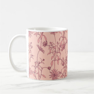 Vintage Elemente, nahtloser Hintergrund. Kaffeetasse