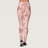 Vintage Elemente, nahtloser Hintergrund. Leggings (Rückseite)