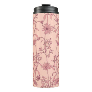 Vintage Elemente, nahtloser Hintergrund. Thermosbecher