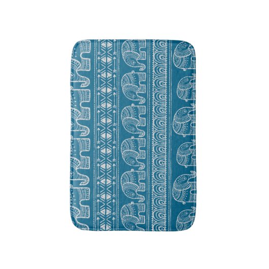 Vintage Elephant Frame Illustration Badematte (Vorderseite Vertikal)