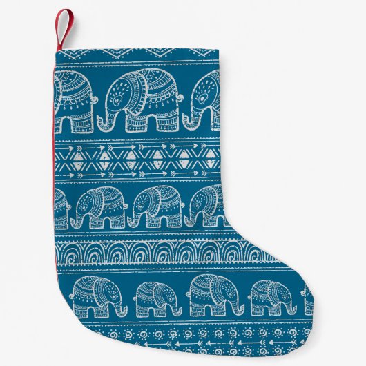 Vintage Elephant Frame Illustration Kleiner Weihnachtsstrumpf (Vorderseite)