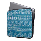 Vintage Elephant Frame Illustration Laptopschutzhülle (Vorderseite Links)