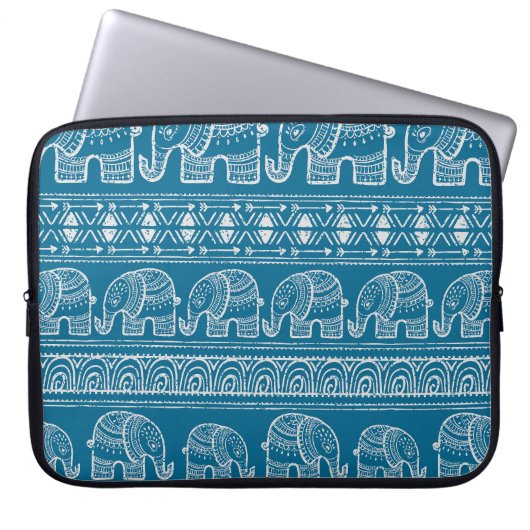 Vintage Elephant Frame Illustration Laptopschutzhülle (Vorderseite)