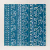 Vintage Elephant Frame Illustration Puzzle (Horizontal)