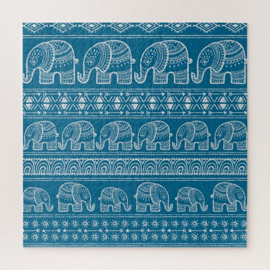 Vintage Elephant Frame Illustration Puzzle (Vertikal)
