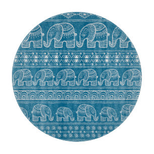 Vintage Elephant Frame Illustration Schneidebrett
