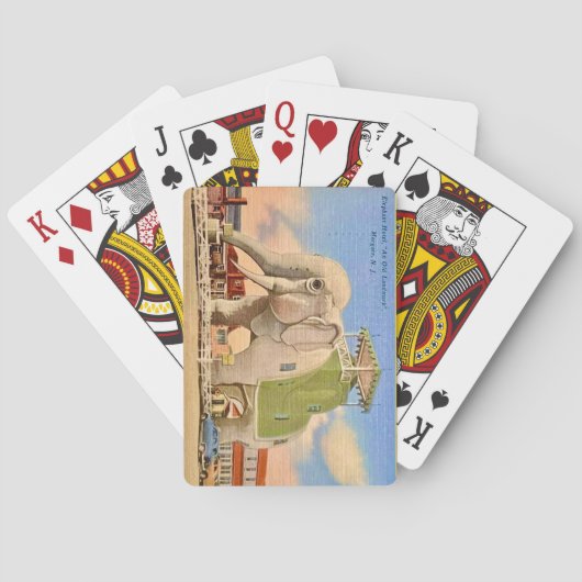 Vintage Elephant Hotel Spielkarten (Rückseite)