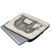 Vintage Elephant Illustration der 1800er Jahre - E Laptopschutzhülle (Vorne Knopf)