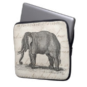 Vintage Elephant Illustration der 1800er Jahre - E Laptopschutzhülle (Vorderseite Links)
