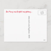 Vintage ELF-Zierkunst CHRISTMAS Postkarte (Rückseite)