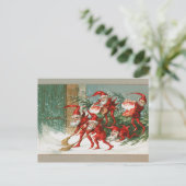 Vintage Elfen in Red Mercury Custom Note Postkarte (Stehend Vorderseite)