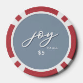 Vintage Elfen "Joy to All" Poker Chip (Rückseite)
