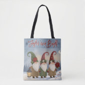 Vintage Elfen Joyful and BrightTote Tasche (Vorderseite)