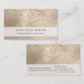 *~* Vintage Elfenbein-Antike gealterter Visitenkarte (Vorne/Hinten)