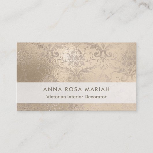 *~* Vintage Elfenbein-Antike gealterter Visitenkarte (Vorderseite)