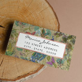 Vintage Elfenbeinhalterung Adressaufkleber