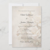 Vintage Elfenbeinküste Silhouette Elegante Hochzei Einladung (Vorderseite)