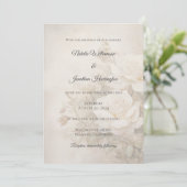 Vintage Elfenbeinküste Silhouette Elegante Hochzei Einladung (Stehend Vorderseite)