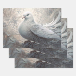 Vintage Elfenbeinweiße Hochzeitskanne Geschenkpapier Set