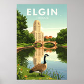Vintage Elgin Illinois Poster (Vorne)