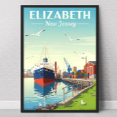 Vintage Elizabeth New Jersey Poster
