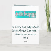 Vintage Ellen Terry als Dame Macbeth Karte (Rückseite)