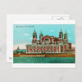 Vintage Ellis Island, New York City Postkarte (Vorne/Hinten)