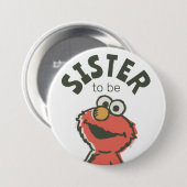 Vintage Elmo Baby Shower Schwester wird groß Button (Vorne & Hinten)