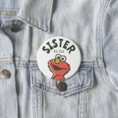 Vintage Elmo Baby Shower Schwester wird groß Button (Beispiel)