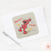 Vintage Elmo Hihi! Quadratischer Aufkleber (Umschlag)