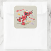 Vintage Elmo Hihi! Quadratischer Aufkleber (Tasche)