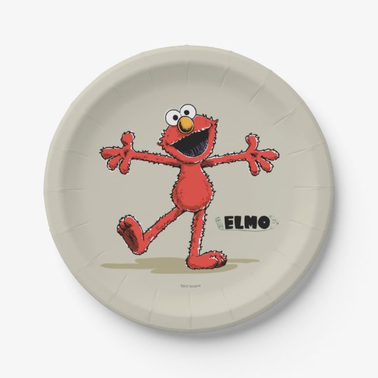 Vintage Elmo Pappteller (Vorderseite)