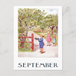 Vintage-Elsa-Beskow-September-Postkarte Postkarte