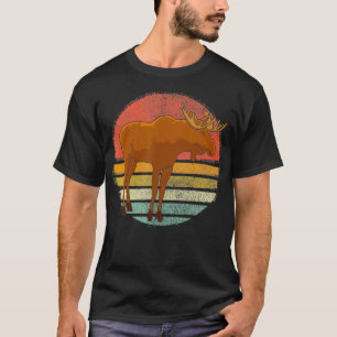 Vintage Elterntiere Retro Mooses Lover T-Shirt