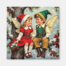 Vintage Elven Fairy Children Christmas 